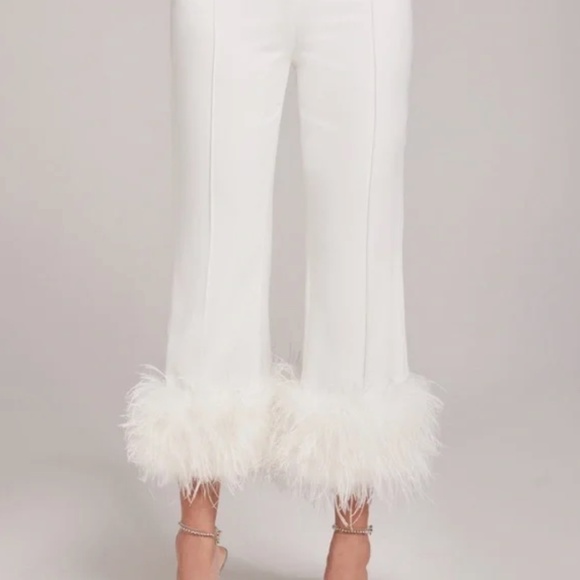 NWT Nadine Merabi Margot White Pants - Picture 3 of 4